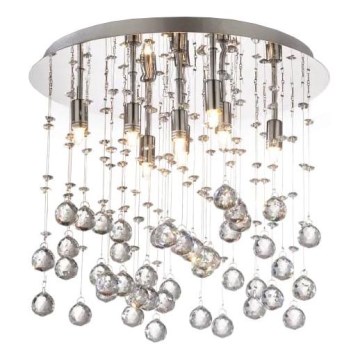 Ideal Lux - LED Krištáľové stropné svietidlo MOONLIGHT 8xG9/3W/230V pr. 40 cm lesklý chróm