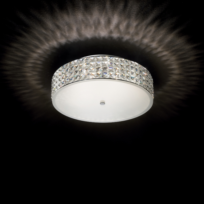 Ideal Lux - LED Krištáľové stropné svietidlo ROMA 6xG9/3W/230V pr. 40 cm lesklý chróm