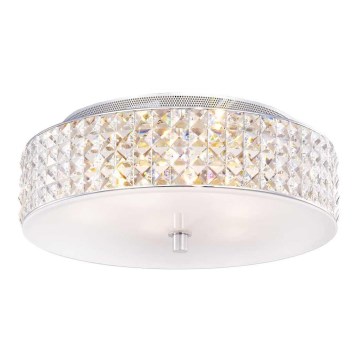 Ideal Lux - LED Krištáľové stropné svietidlo ROMA 6xG9/3W/230V pr. 40 cm lesklý chróm