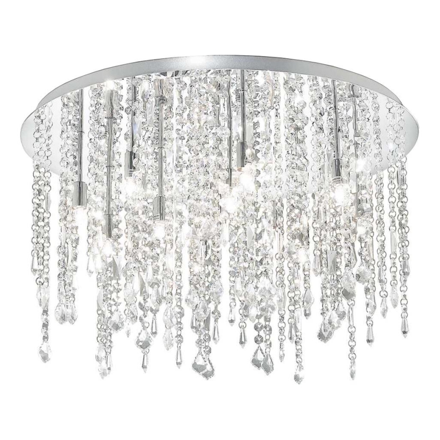 Ideal Lux - LED Krištáľové stropné svietidlo ROYAL 12xG9/3W/230V pr. 60 cm lesklý chróm