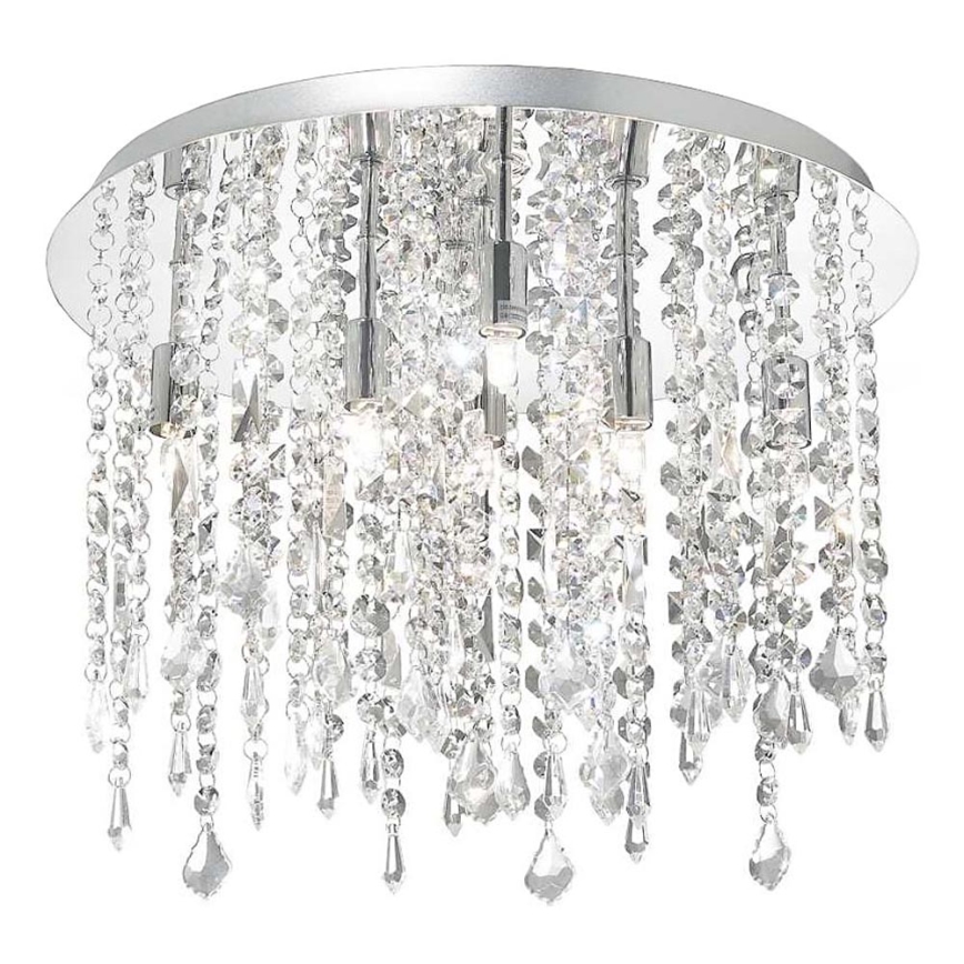 Ideal Lux - LED Krištáľové stropné svietidlo ROYAL 8xG9/3W/230V pr. 40 cm lesklý chróm
