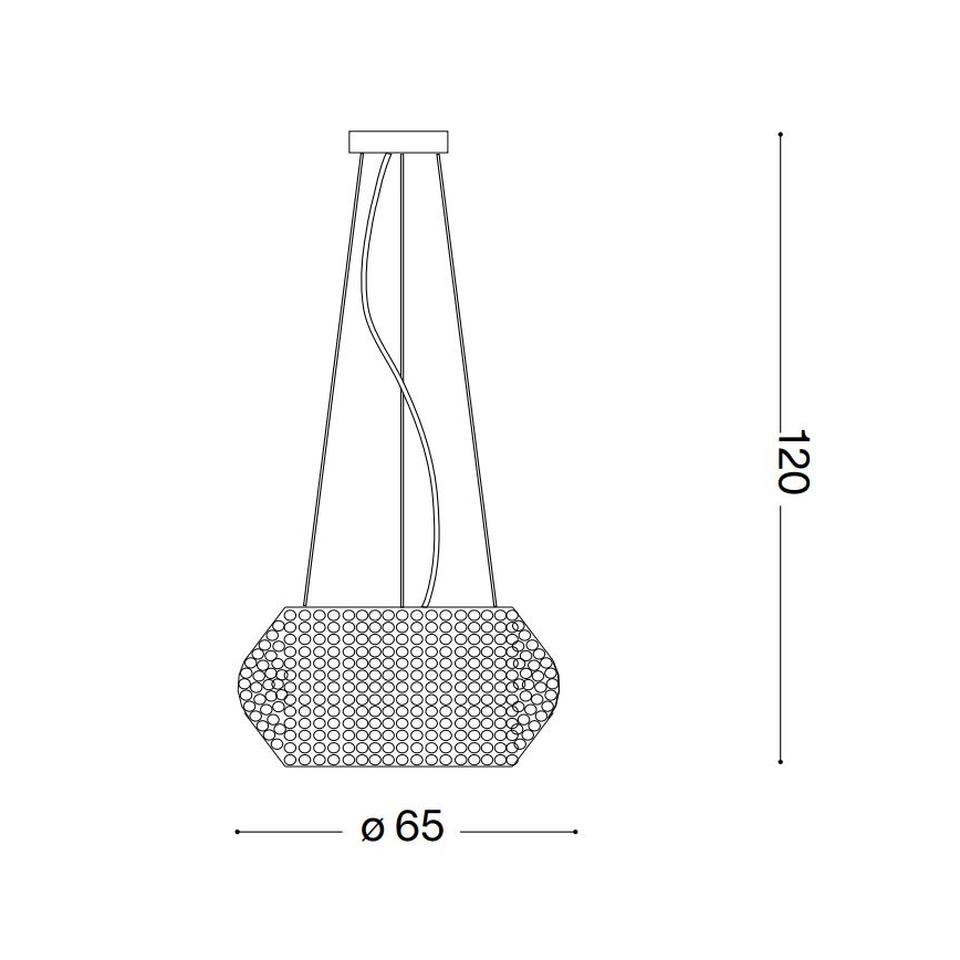 Ideal Lux - LED krištáľový luster na lankách PASHA 14xE14/40W/230V pr. 65 cm zlatý