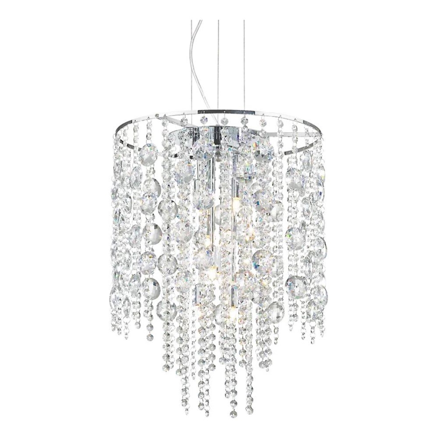 Ideal Lux - LED Krištáľový luster na lanku EVASIONE 8xG9/3W/230V pr. 41 cm lesklý chróm