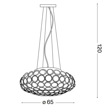 Ideal Lux - LED Krištáľový luster na lanku KING 12xG9/3W/230V pr. 65 cm lesklý chróm