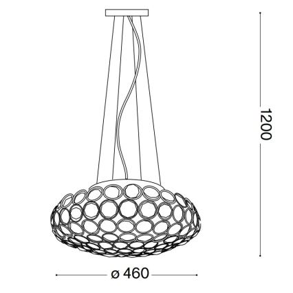 Ideal Lux - LED Krištáľový luster na lanku KING 7xG9/3W/230V pr. 46 cm lesklý chróm