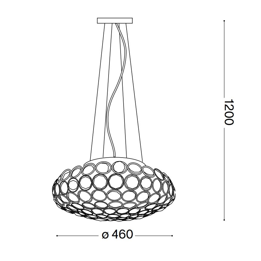 Ideal Lux - LED Krištáľový luster na lanku KING 7xG9/3W/230V pr. 46 cm lesklý chróm
