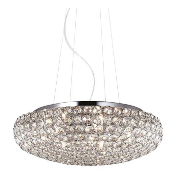 Ideal Lux - LED Krištáľový luster na lanku KING 7xG9/3W/230V pr. 46 cm lesklý chróm