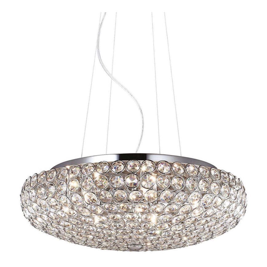 Ideal Lux - LED Krištáľový luster na lanku KING 7xG9/3W/230V pr. 46 cm lesklý chróm