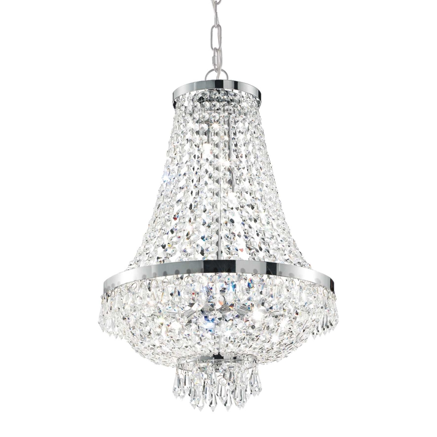 Ideal Lux - LED Krištáľový luster na reťazi CAESAR 12xG9/3W/230V pr. 55 cm lesklý chróm