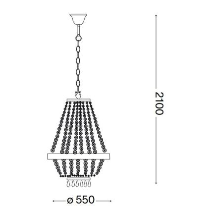 Ideal Lux - LED Krištáľový luster na reťazi CAESAR 12xG9/3W/230V pr. 55 cm lesklý chróm