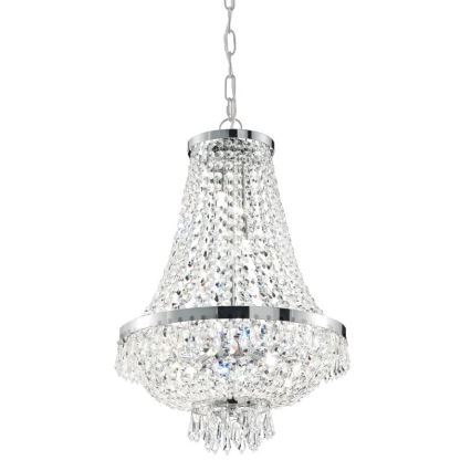 Ideal Lux - LED Krištáľový luster na reťazi CAESAR 6xG9/3W/230V pr. 38 cm lesklý chróm