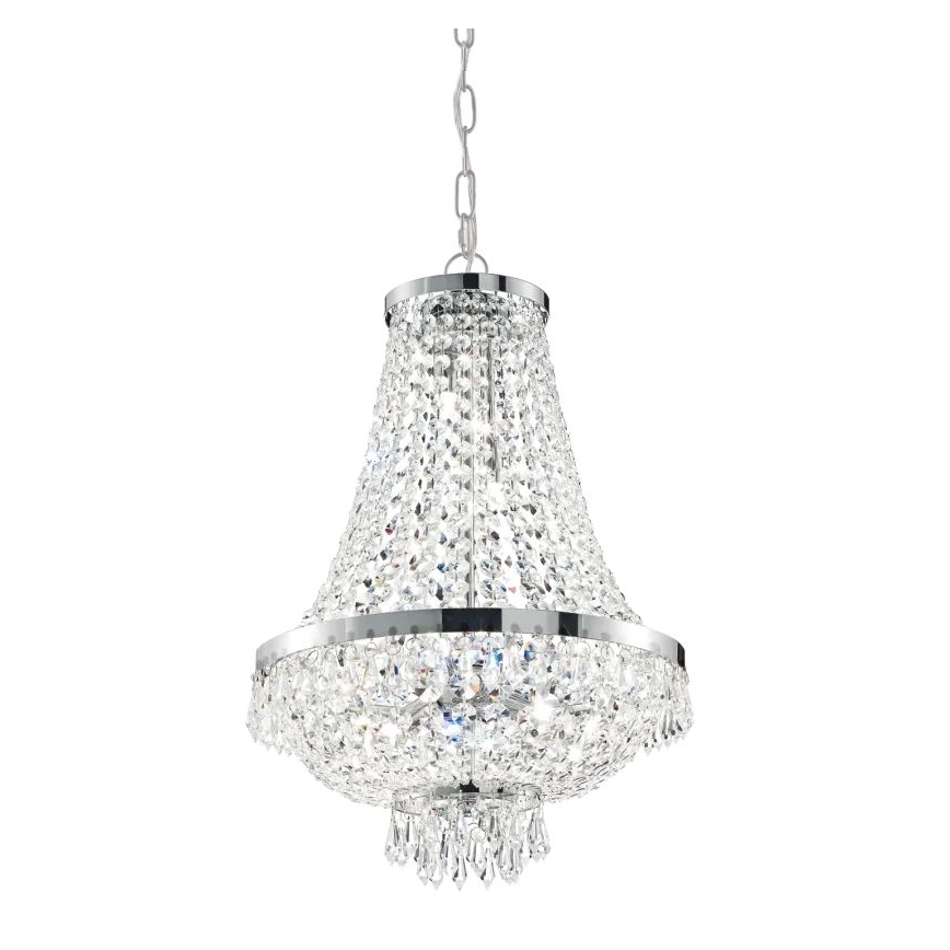 Ideal Lux - LED Krištáľový luster na reťazi CAESAR 6xG9/3W/230V pr. 38 cm lesklý chróm