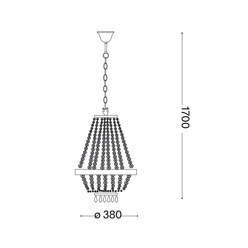 Ideal Lux - LED Krištáľový luster na reťazi CAESAR 6xG9/3W/230V pr. 38 cm lesklý chróm