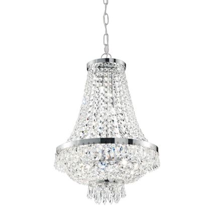 Ideal Lux - LED Krištáľový luster na reťazi CAESAR 9xG9/3W/230V pr. 45 cm lesklý chróm