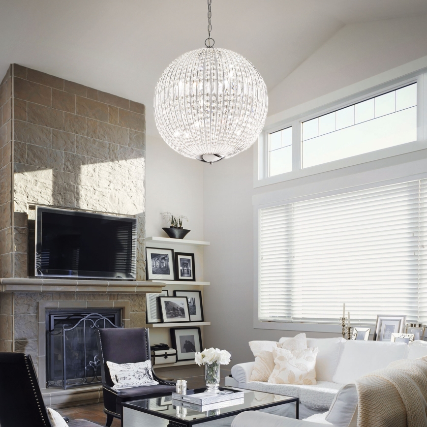 Ideal Lux - LED Krištáľový luster na reťazi LUXOR 6xG9/3W/230V pr. 40 cm číra