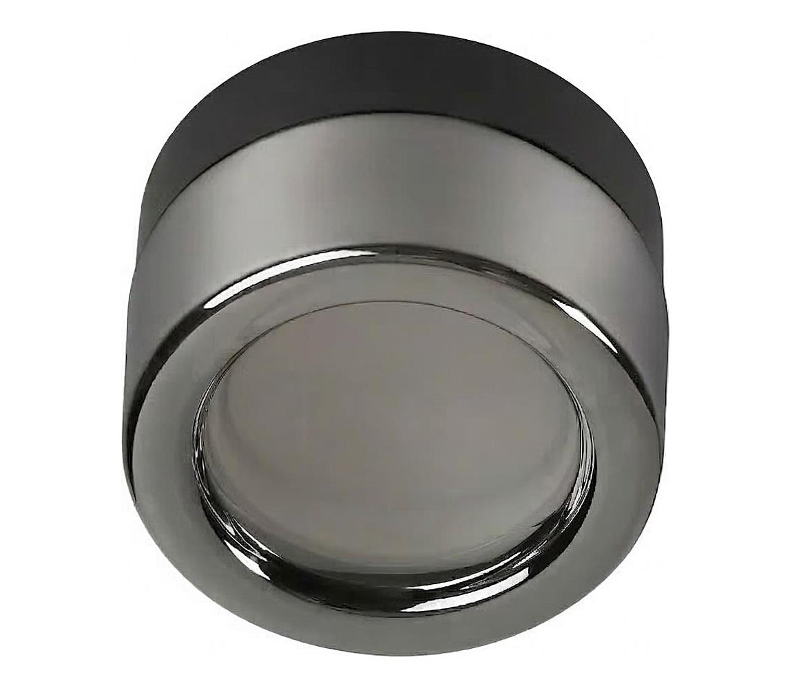 Ideal Lux - LED kúpeľňové stropné svietidlo LOLLY 1xGX53/9W/230V pr.10,5 cm čierna/dymová 354644