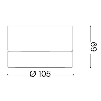 Ideal Lux - LED kúpeľňové stropné svietidlo LOLLY 1xGX53/9W/230V pr. 10,5 cm čierna/dymová čierna