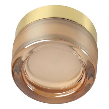 Ideal Lux - LED kúpeľňové stropné svietidlo LOLLY 1xGX53/9W/230V priemer 10,5 cm IP44 zlatá/dymovo-béžová