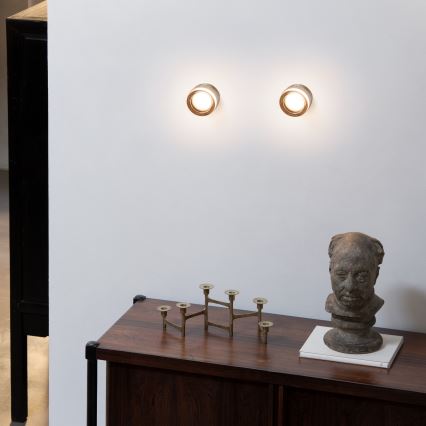 Ideal Lux - LED kúpeľňové stropné svietidlo LOLLY 1xGX53/9W/230V priemer 10,5 cm IP44 zlatá/dymovo-béžová
