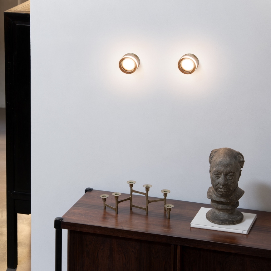 Ideal Lux - LED kúpeľňové stropné svietidlo LOLLY 1xGX53/9W/230V priemer 10,5 cm IP44 zlatá/dymovo-béžová