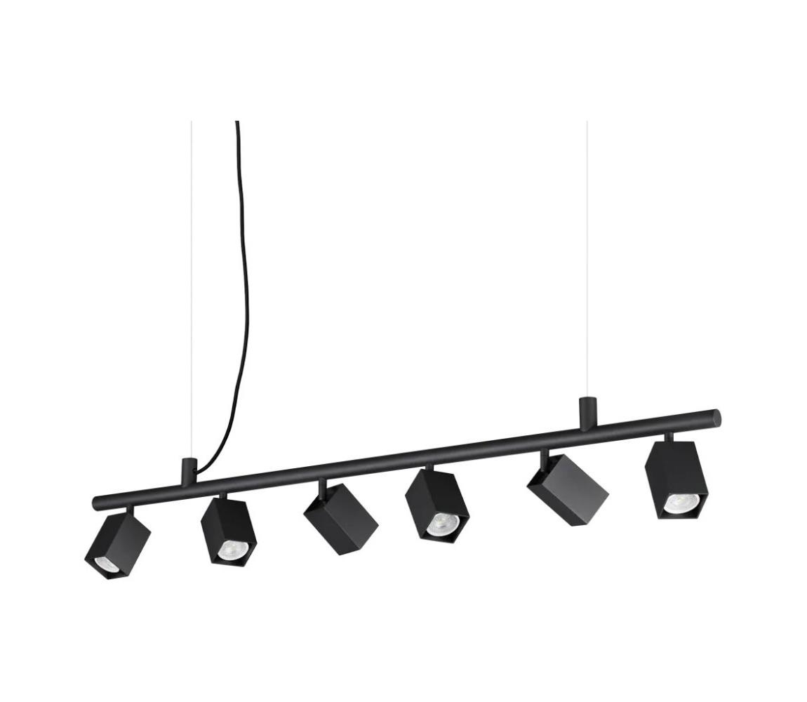 Ideal Lux - LED luster na lane DYNAMITE 6xGU10/7W/230V CRI 90 čierny 371412