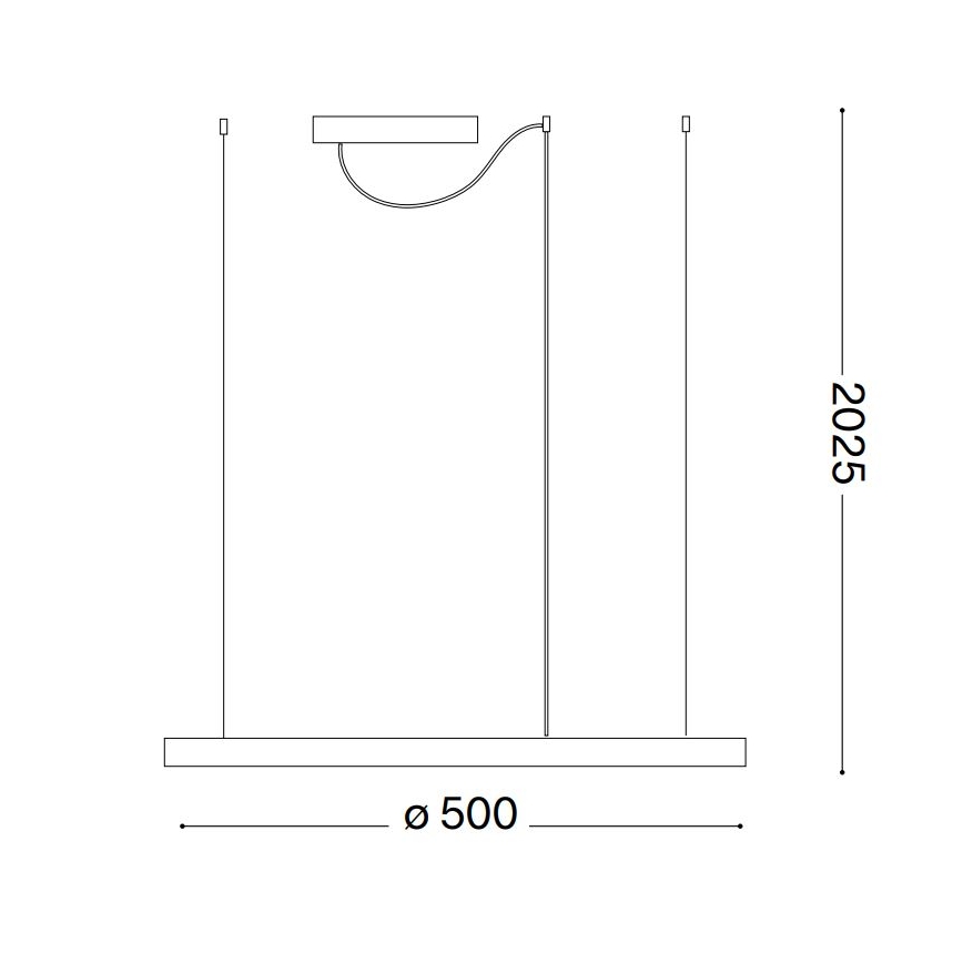 Ideal Lux - LED závesný luster na lankách ORACLE SLIM LED/29W/230V 4000K CRI 90 priemer 50 cm biela