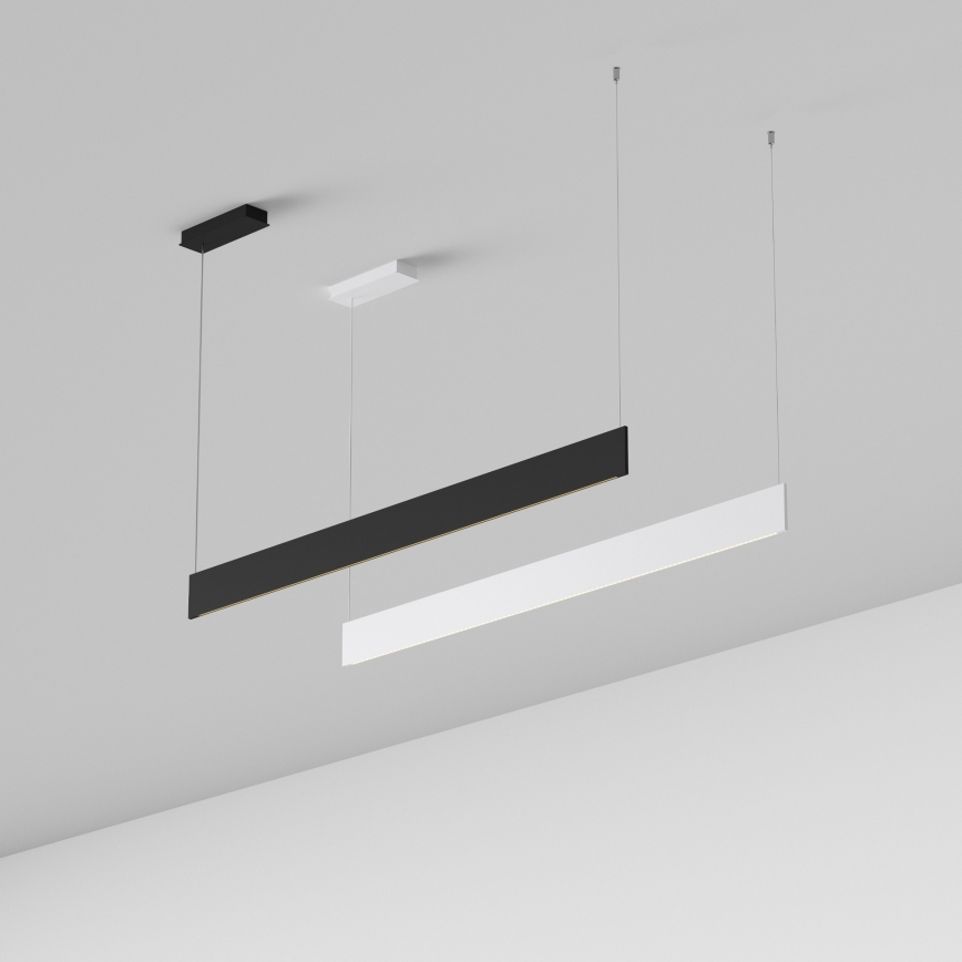 Ideal Lux - LED luster na lane STEEL LED/24W/230V 3000K CRI 90 120 cm čierna