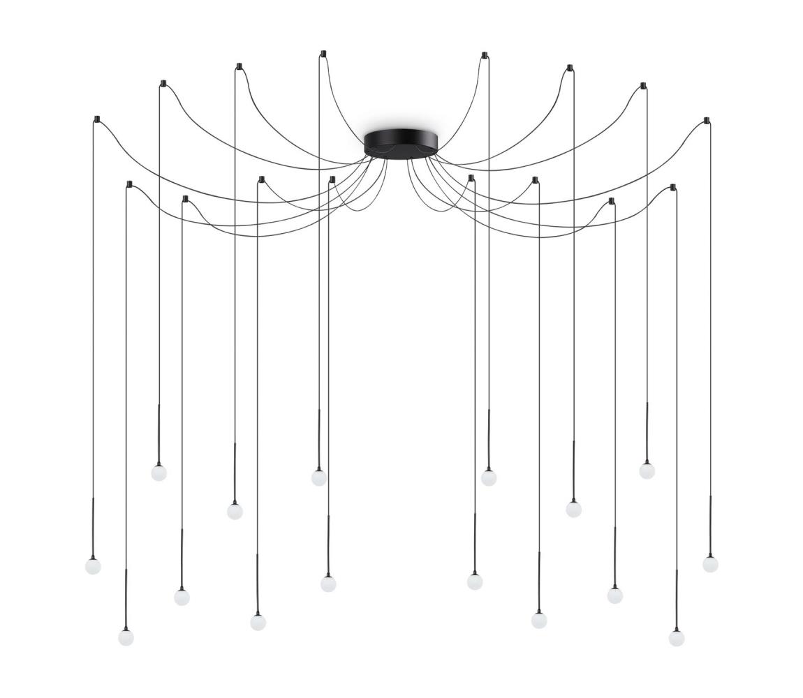 Ideal Lux - LED luster na lankách LUCCIOLA 16xLED/16W/230V CRI 90 pavúk čierny 284002
