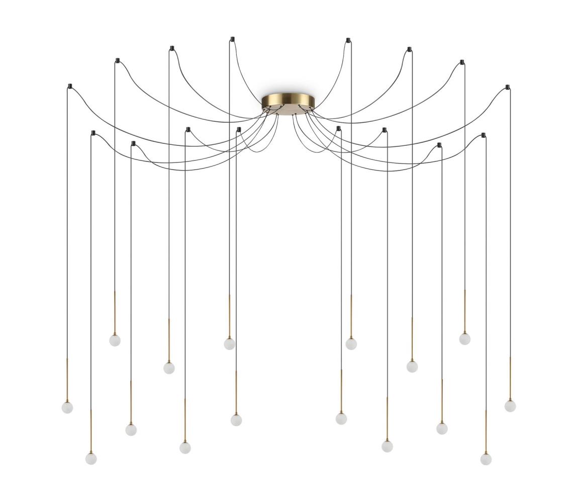 Ideal Lux - LED luster na lankách LUCCIOLA 16xLED/16W/230V CRI 90 pavúk mosadz 284019