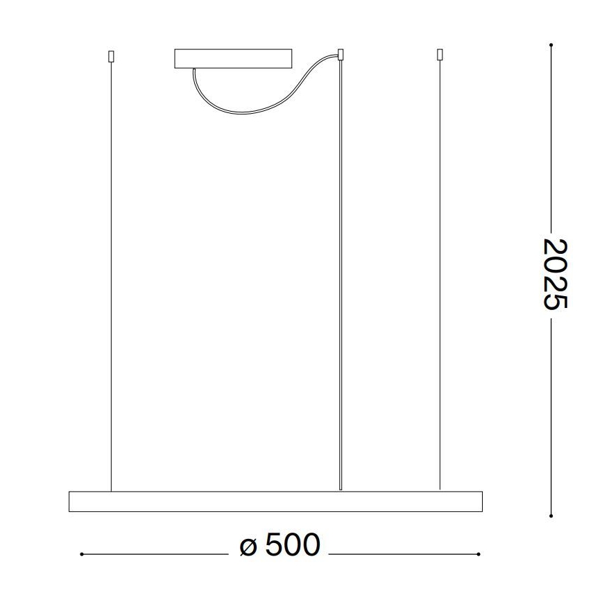 Ideal Lux - LED závesný luster ORACLE SLIM na lanku LED/29W/230V 3000K CRI 90 pr. 50 cm biela