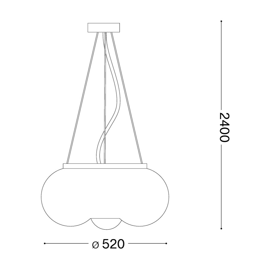 Ideal Lux - LED Luster na lanku ARIZONA 5xGX53/9W/230V pr. 52 cm biela