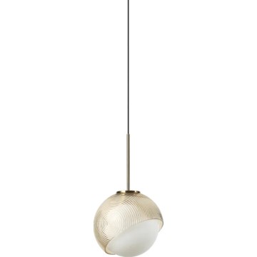 Ideal Lux - LED luster na lanku BLOOM 1xG9/3W/230V pr. 11,5 cm zlatá/dymová béžová