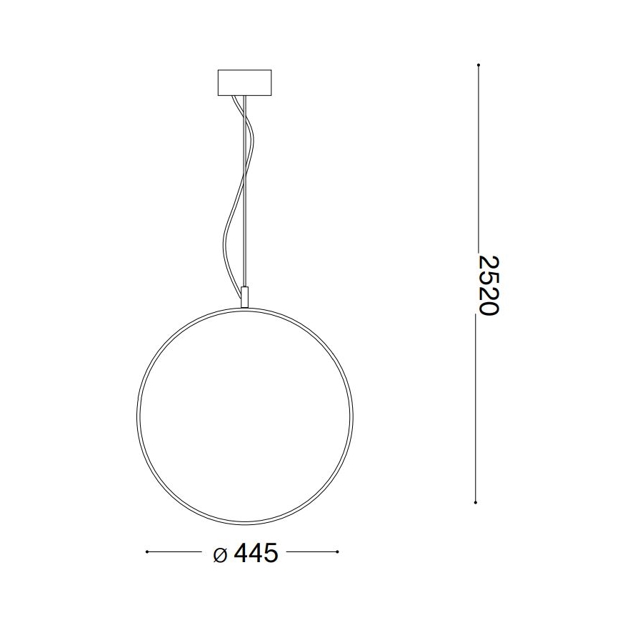 Ideal Lux - LED Luster na lanku CIRCUS LED/29W/230V pr. 44 cm CRI 90 čierna