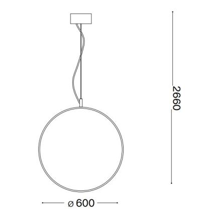 Ideal Lux - LED Luster na lanku CIRCUS LED/33W/230V pr. 60 cm CRI 90 čierna