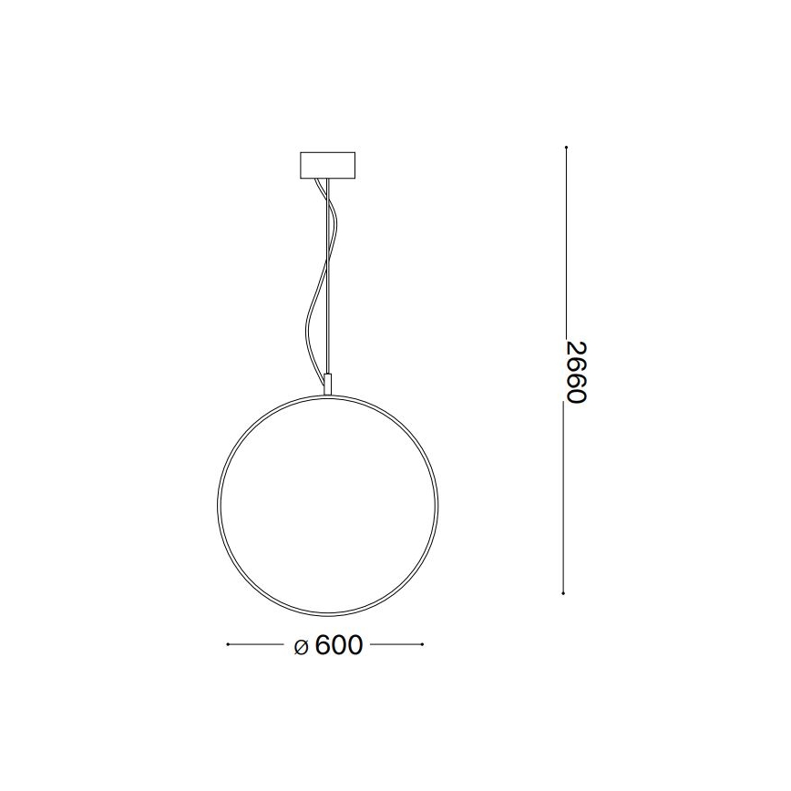 Ideal Lux - LED Luster na lanku CIRCUS LED/33W/230V pr. 60 cm CRI 90 čierna