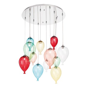 Ideal Lux - LED Luster na lanku CLOWN 12xG9/3W/230V pr. 60 cm pestrofarebná