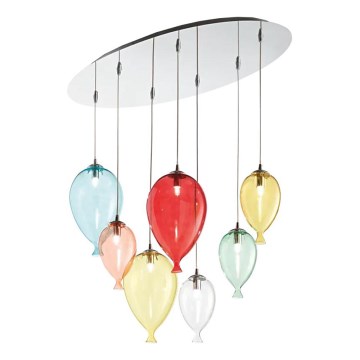 Ideal Lux - LED Luster na lanku CLOWN 7xG9/3W/230V 80 cm pestrofarebná