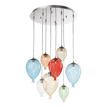 Ideal Lux - LED Luster na lanku CLOWN 8xG9/3W/230V pr. 50 cm pestrofarebná