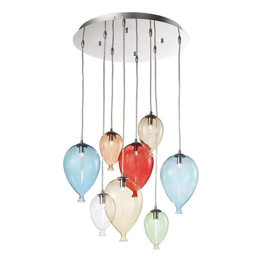 Ideal Lux - LED Luster na lanku CLOWN 8xG9/3W/230V pr. 50 cm pestrofarebná