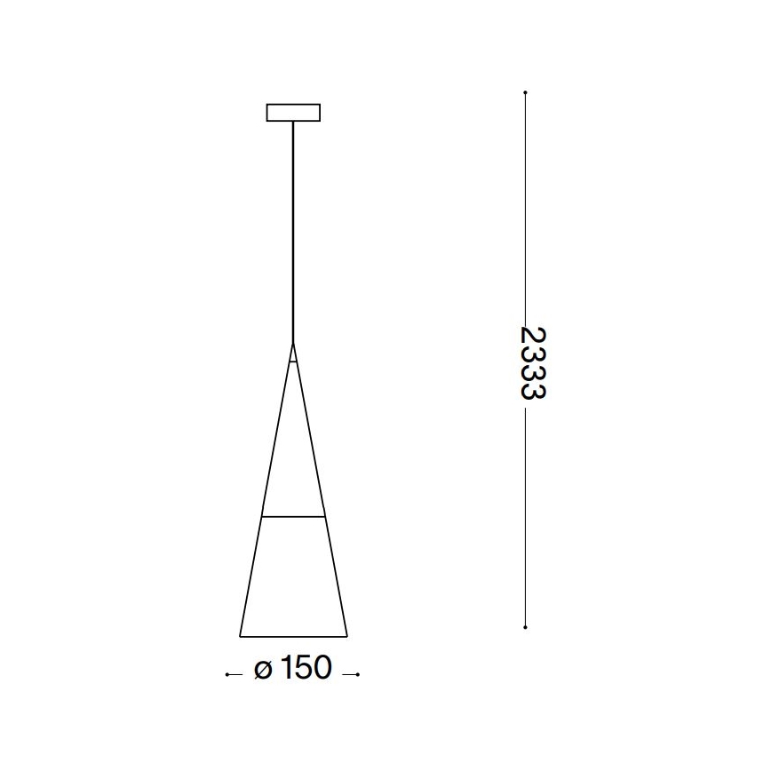 Ideal Lux - LED Luster na lanku CONO 1xGU10/7W/230V pr. 15 cm CRI 90 mosadz
