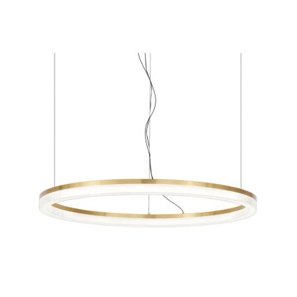 Ideal Lux - LED Luster na lanku CROWN LED/42W/230V 3000K pr. 80 cm CRI 90 mosadz