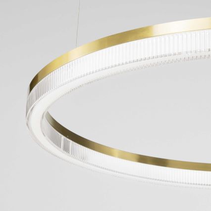 Ideal Lux - LED Luster na lanku CROWN LED/42W/230V 3000K pr. 80 cm CRI 90 mosadz