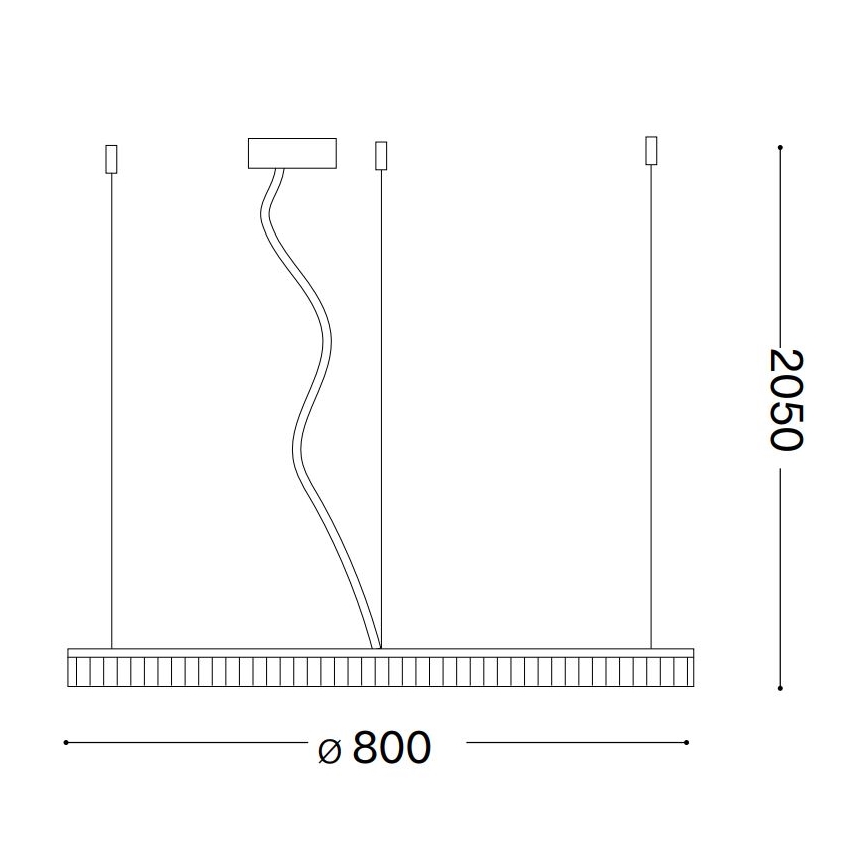 Ideal Lux - LED Luster na lanku CROWN LED/42W/230V 3000K pr. 80 cm CRI 90 mosadz