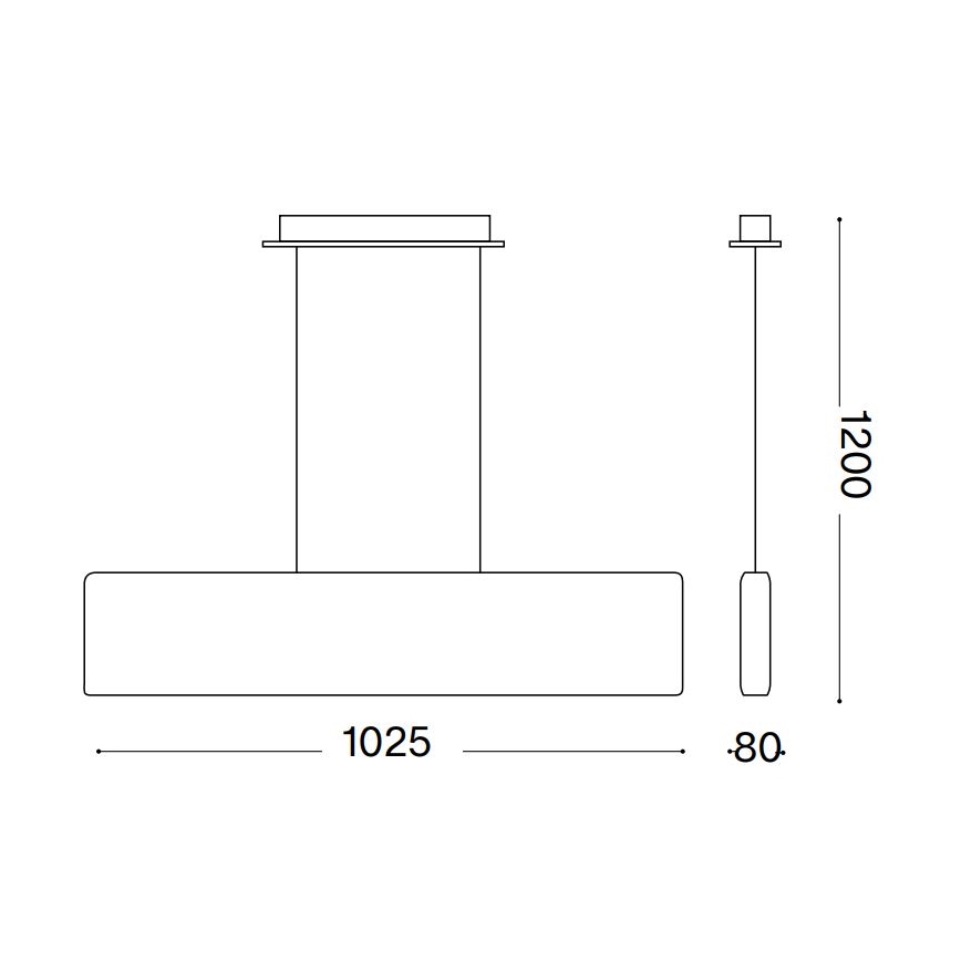 Ideal Lux - LED Luster na lanku DESK LED/32W/230V 102,5 cm CRI 90 biela