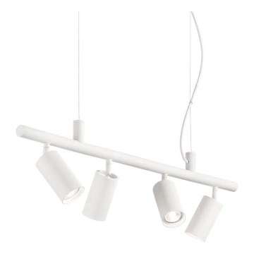 Ideal Lux - LED Luster na lanku DYNAMITE 4xGU10/7W/230V CRI 90 biela
