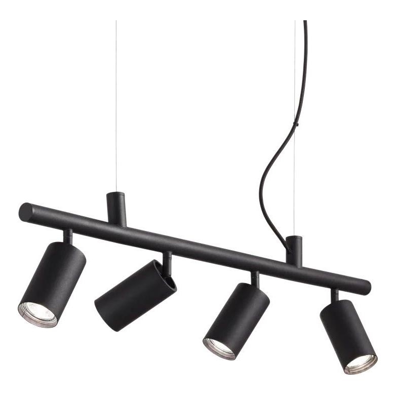Ideal Lux - LED Luster na lanku DYNAMITE 4xGU10/7W/230V CRI 90 čierna