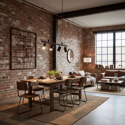 Ideal Lux - LED Luster na lanku DYNAMITE 4xGU10/7W/230V CRI 90 čierna