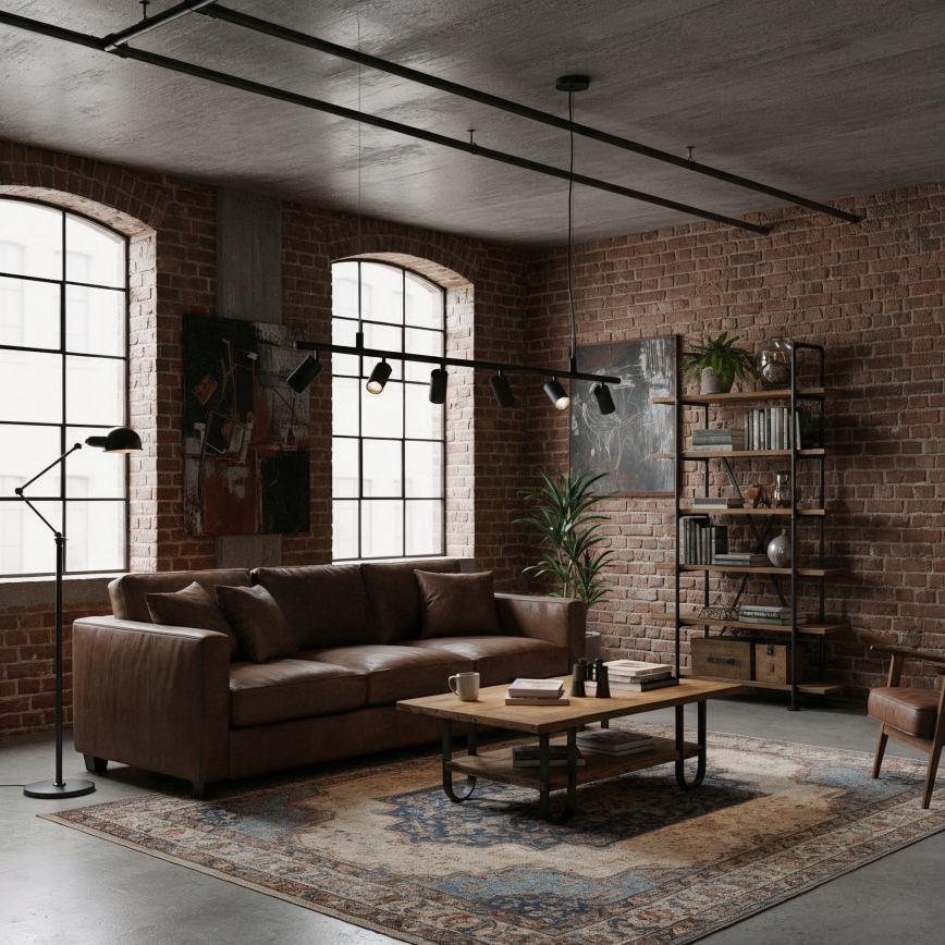 Ideal Lux - LED Luster na lanku DYNAMITE 6xGU10/7W/230V CRI 90 čierna