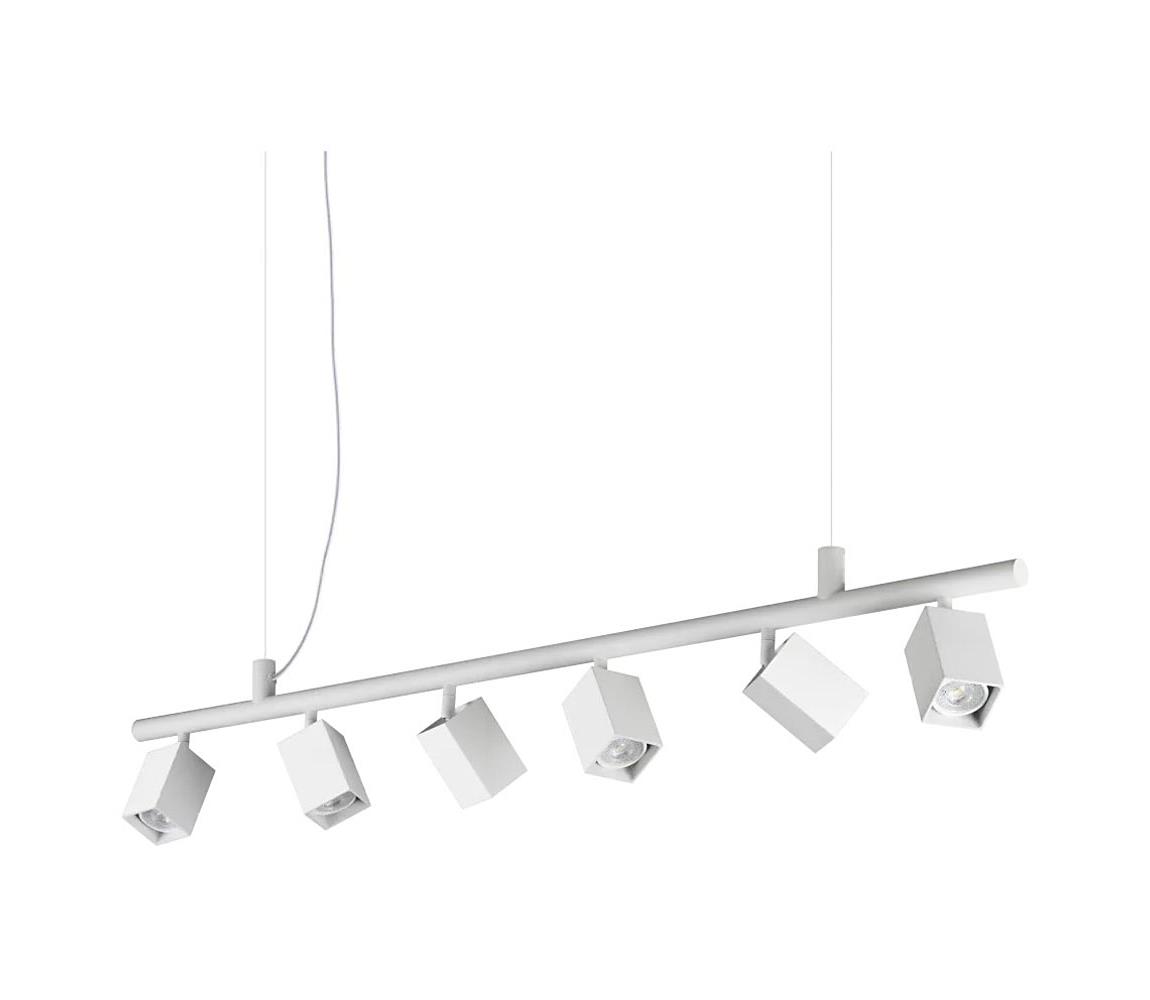 Ideal Lux - LED luster na lanku DYNAMITE 6xGU10/7W/230V CRI 90 biela 367460