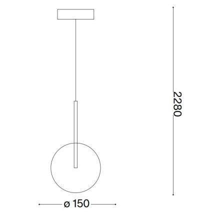 Ideal Lux - LED Luster na lanku EQUINOXE 1xG4/2W/230V pr. 15 cm lesklý chróm/číra